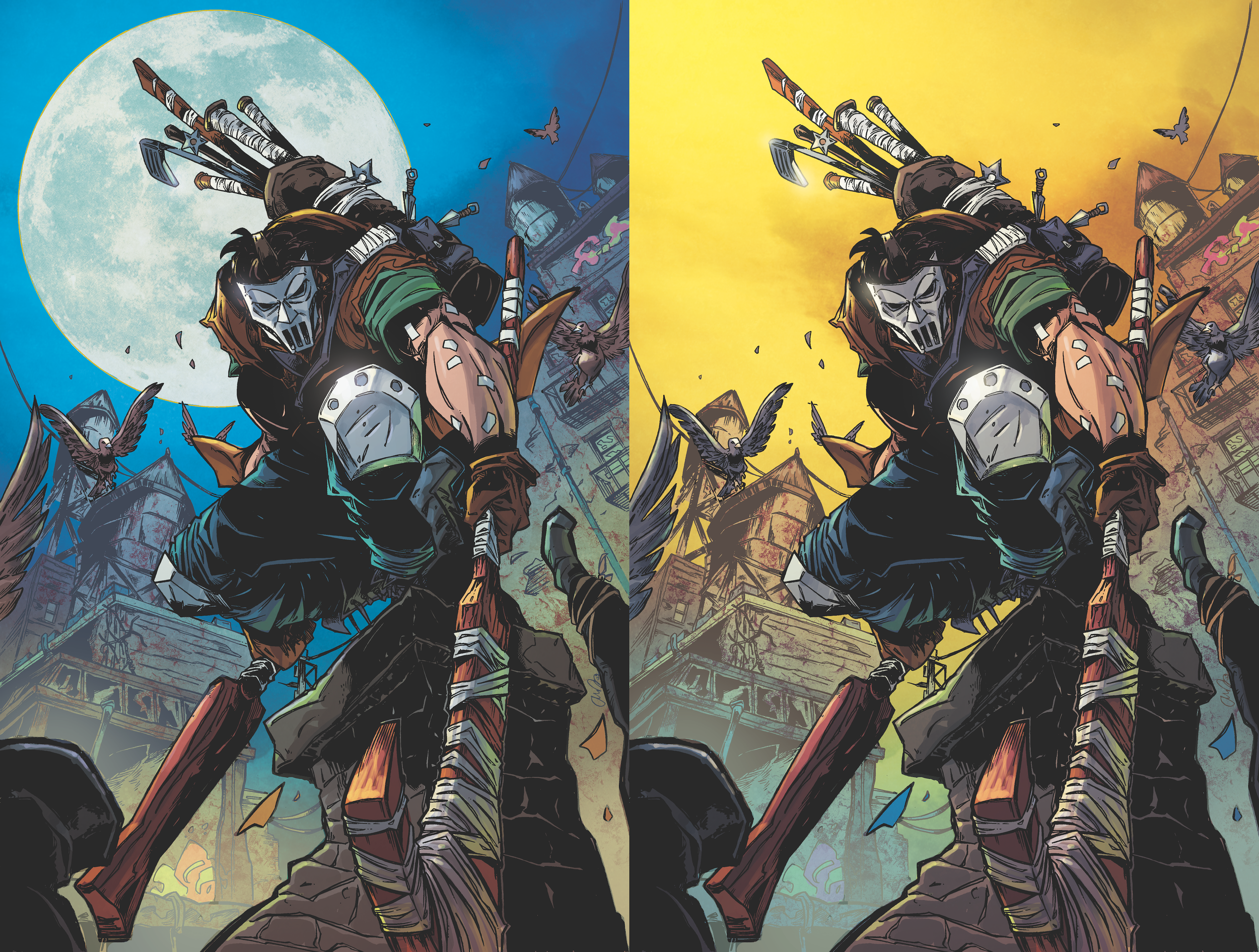 Casey Jones #1 (Yellow/Blue Virgin Cover Set) - Art of Drew Zucker
